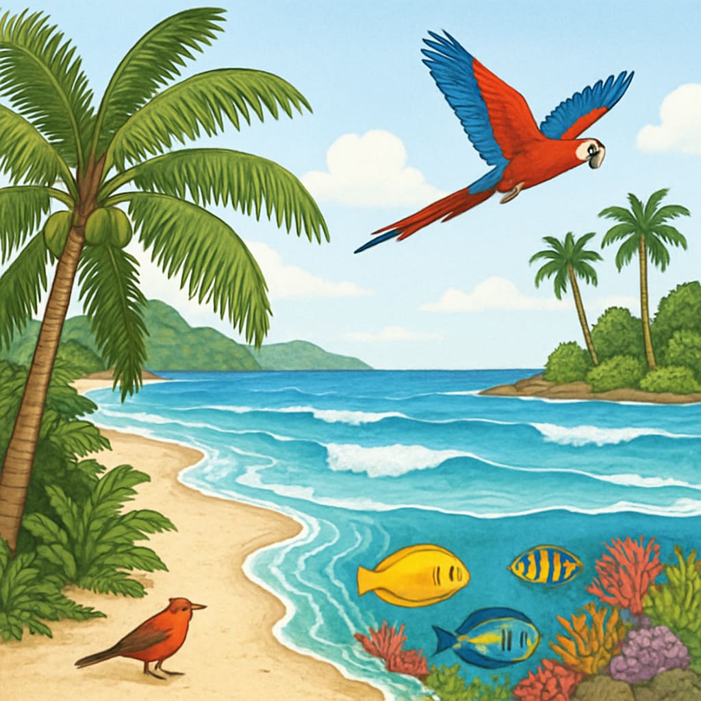 Short video showcasing a tropical travel destination to inspire tourists.