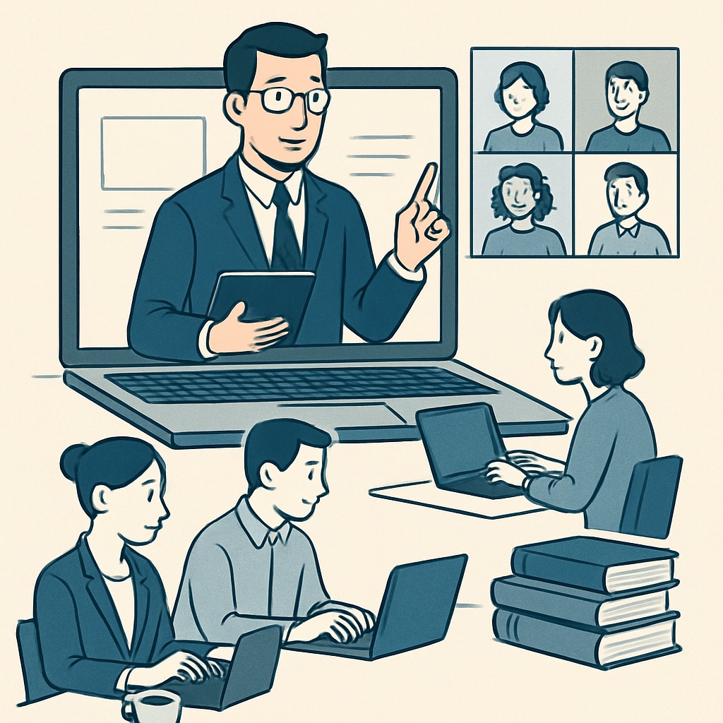 Flexible online learning for professionals balancing work and education.