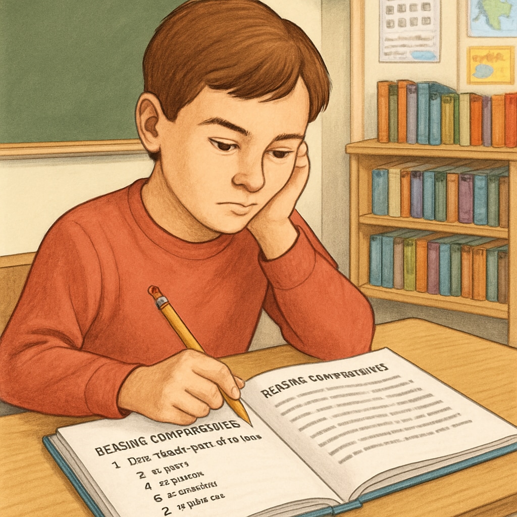 A student reviewing an English reading comprehension passage, focusing on the question of text purpose. Student analyzing functional English reading comprehension text purpose.