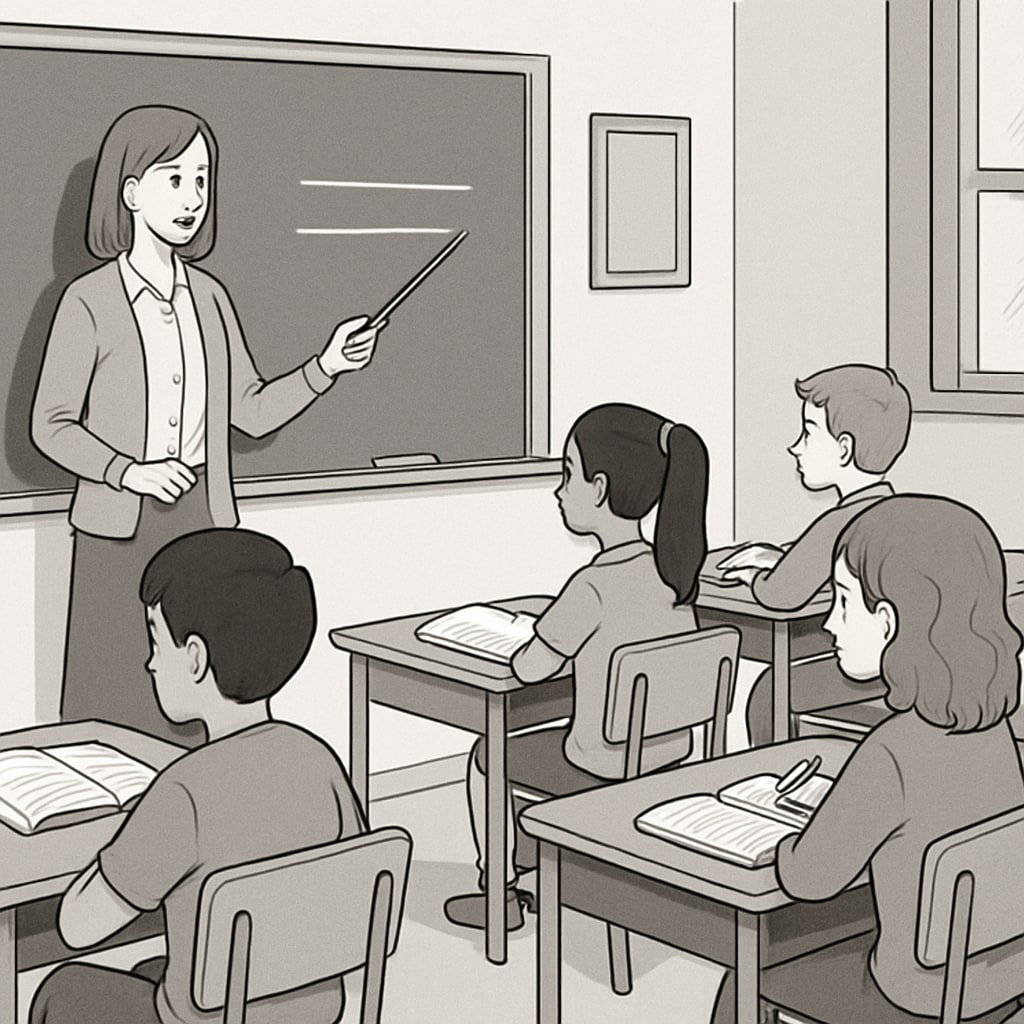 Students in a classroom focused on learning without phones, illustrating the impact of a phone-free policy.