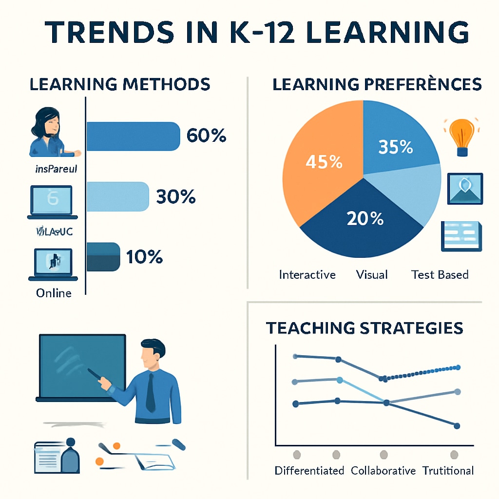 Survey data trends in K12 learning strategies.