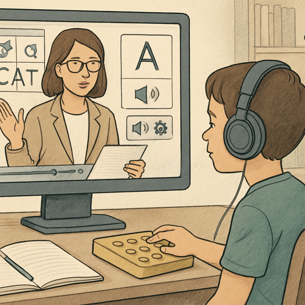 Online teacher supporting a public online school student with special education needs.