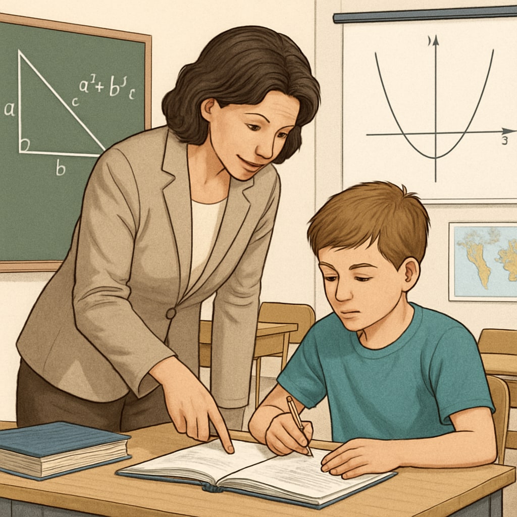 Teacher providing personalized instruction to a student, showcasing effective learning strategies.