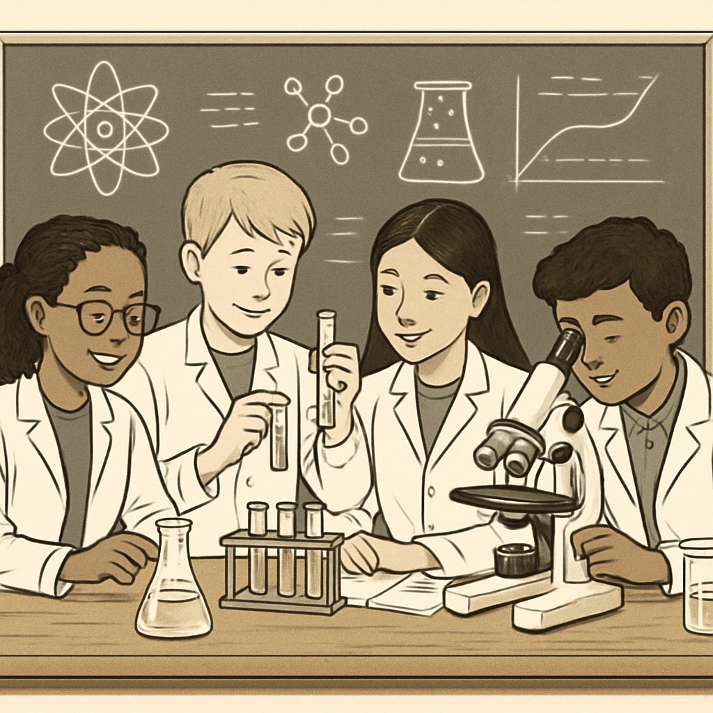 Students working on a science experiment, representing different learning approaches in gifted education.