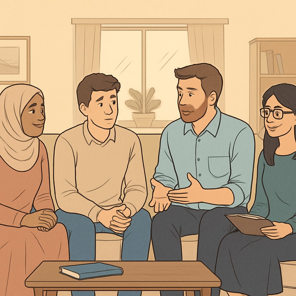 Family supporting a student with learning disabilities in career planning.