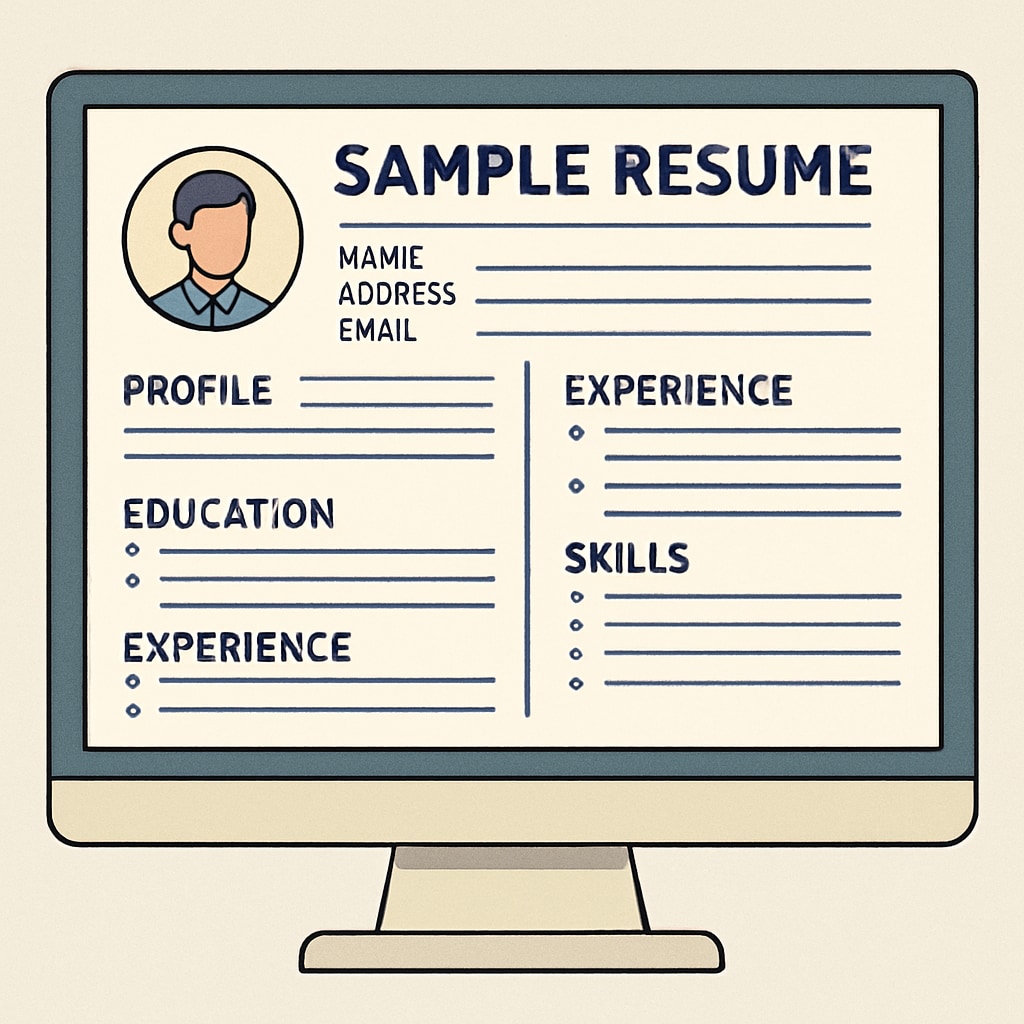 Example of a Canadian resume template