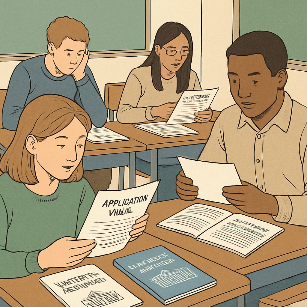Students evaluating education options after A-level results.