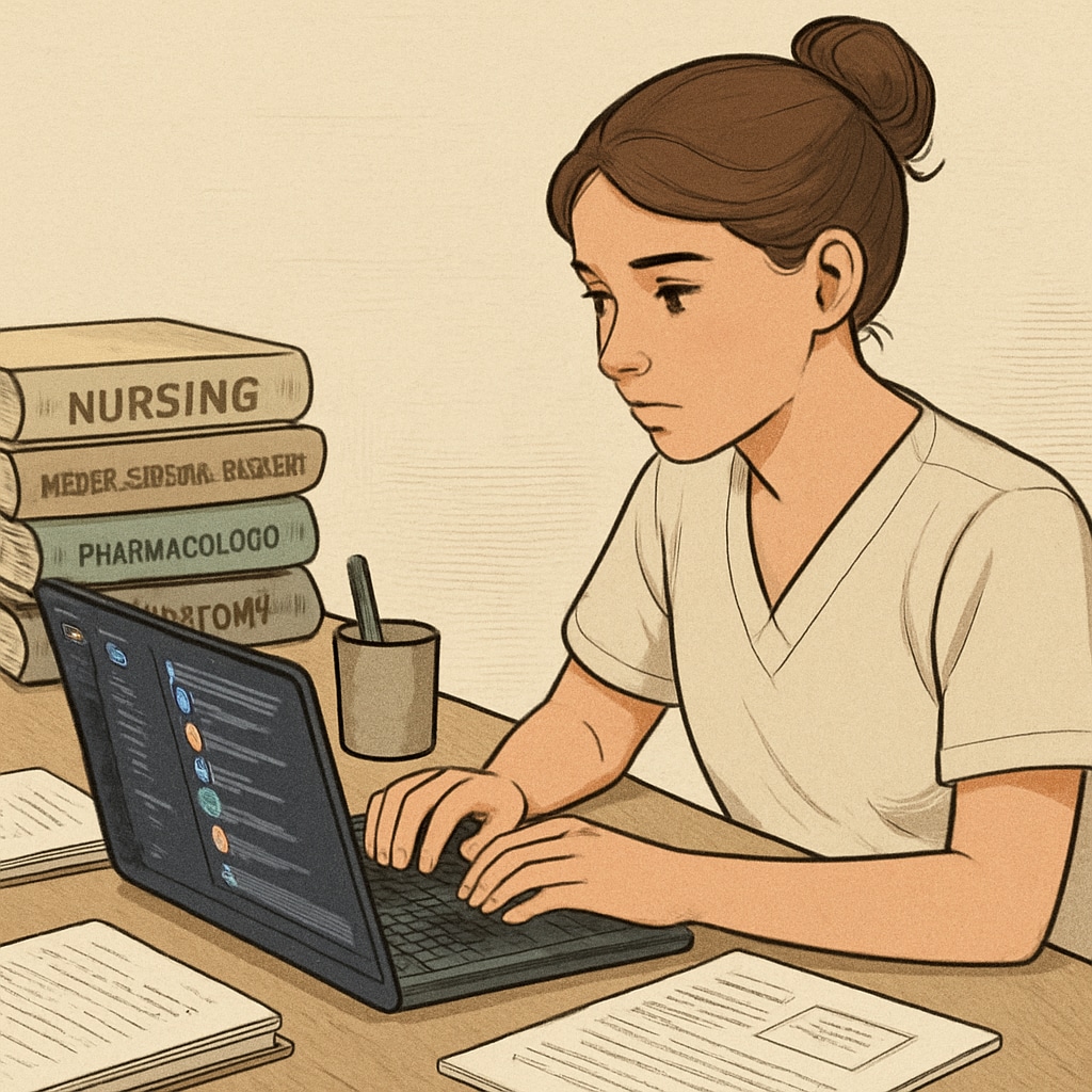 Nursing student using Discord for study purposes.