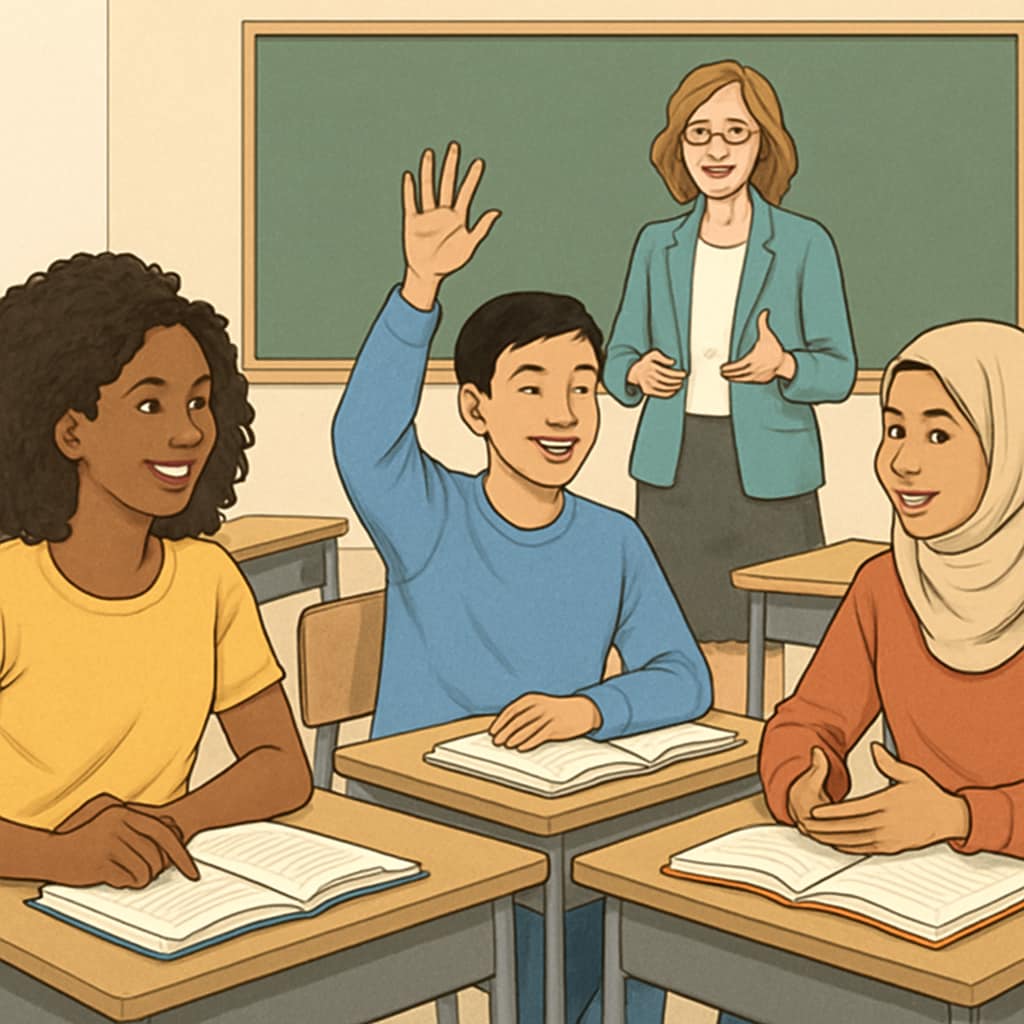 Students discussing inclusivity and wokeness in schools.