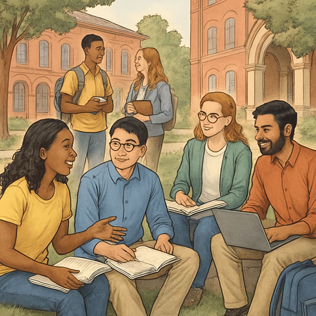 A diverse group of students representing inclusivity and diversity at Brown University.