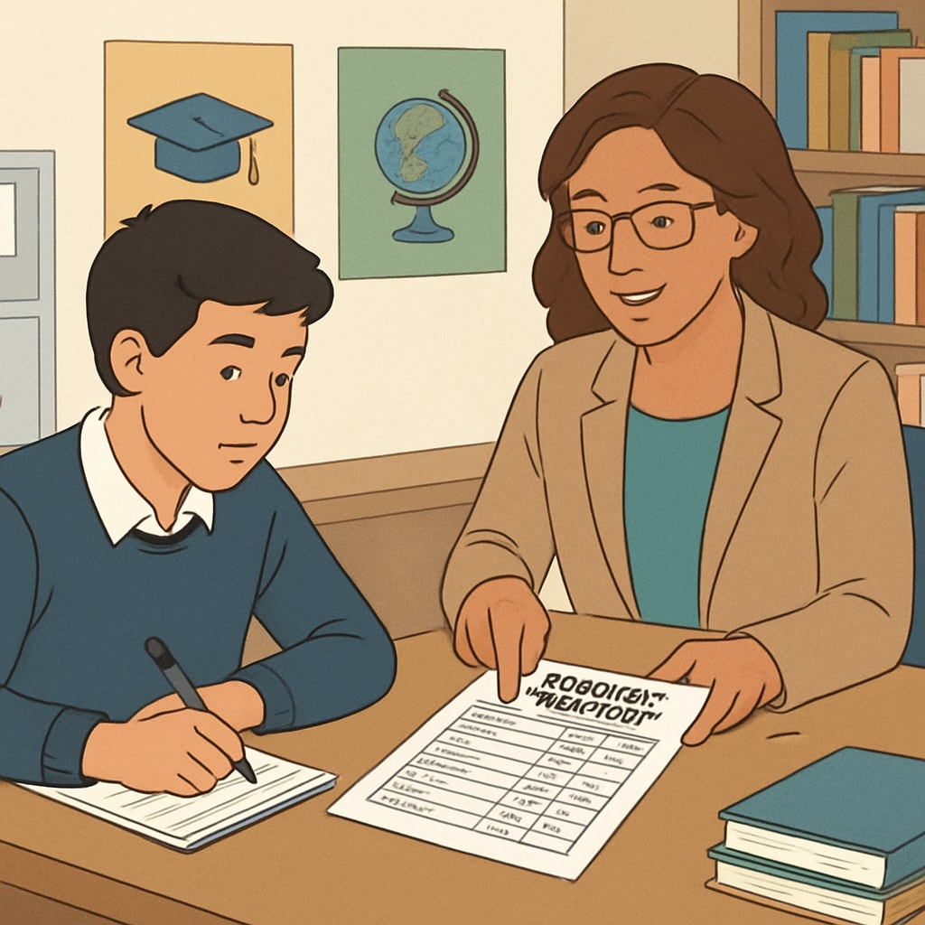 High school student credit recovery plan with counselor.
