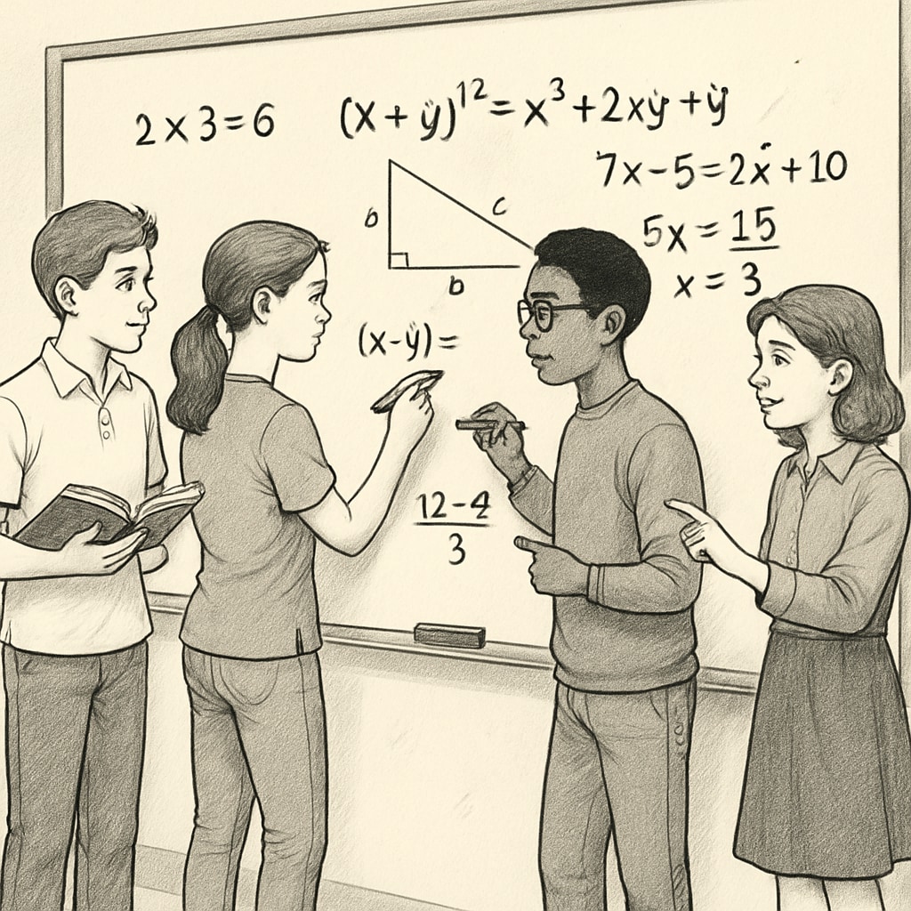 Students working together to overcome math challenges and improve understanding