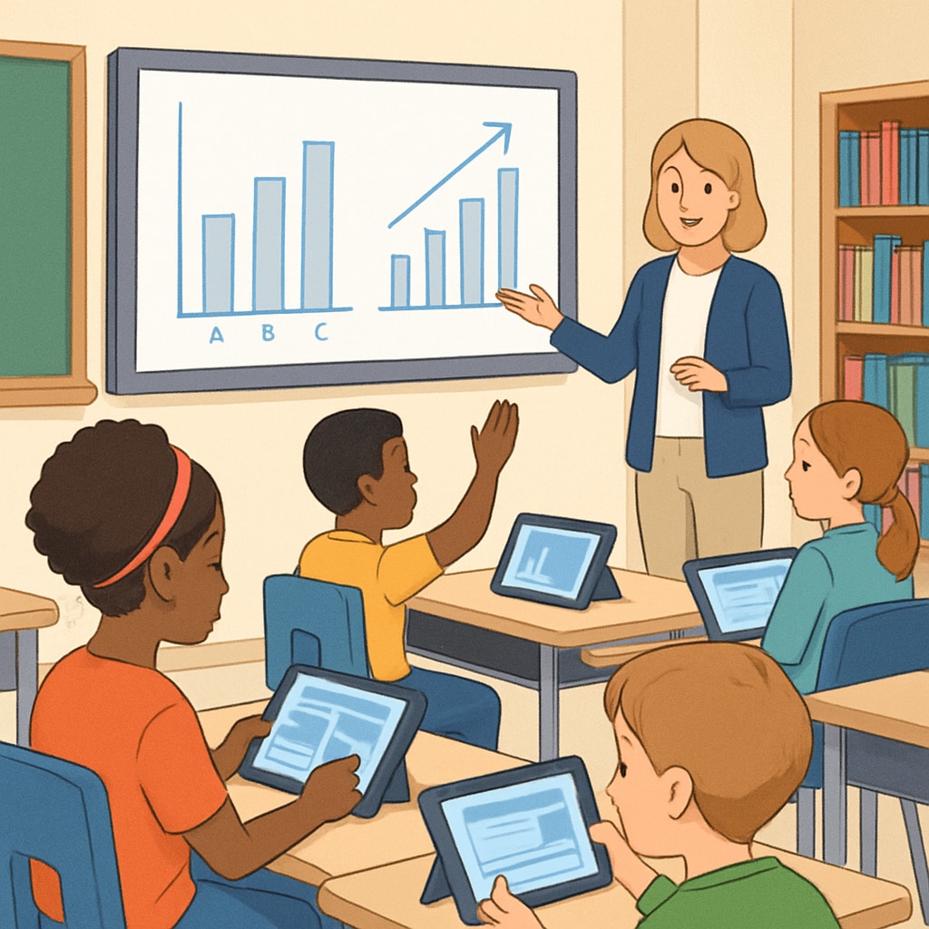 A modern classroom utilizing technology to address boredom and enhance student engagement.