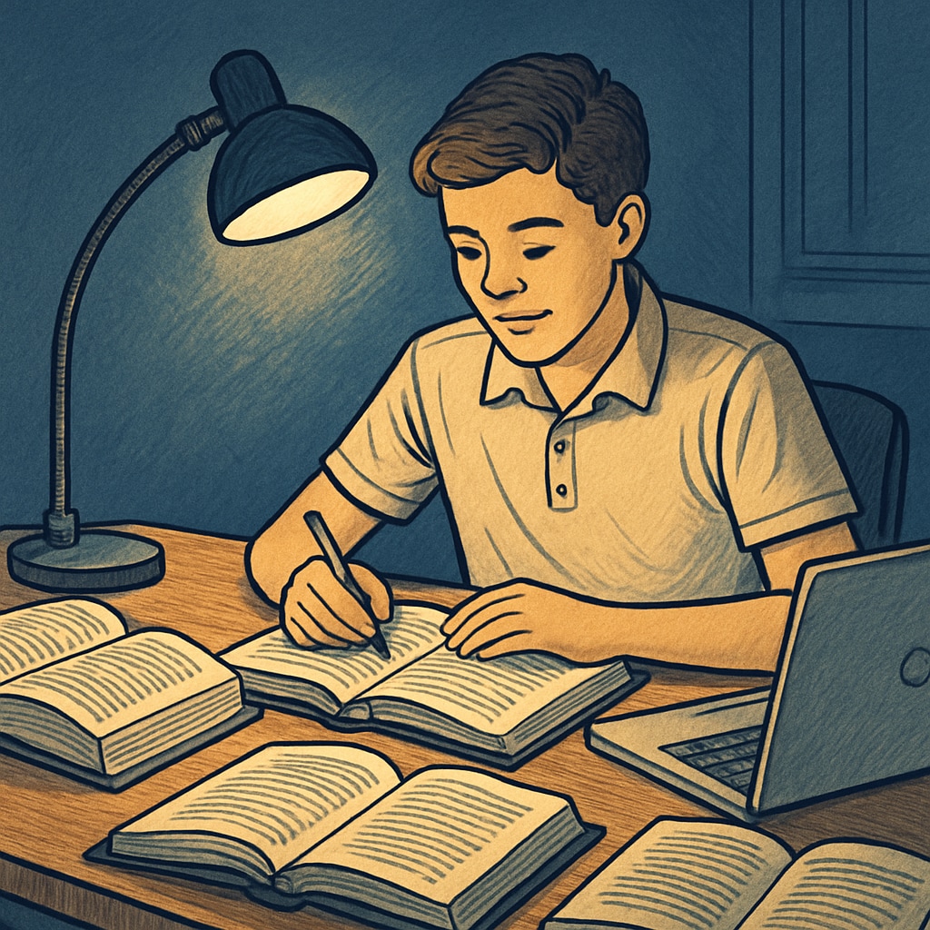 A student working hard to catch up on high school credits.