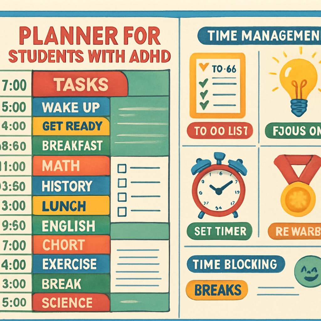 Planner organized for ADHD-friendly high school credit recovery.