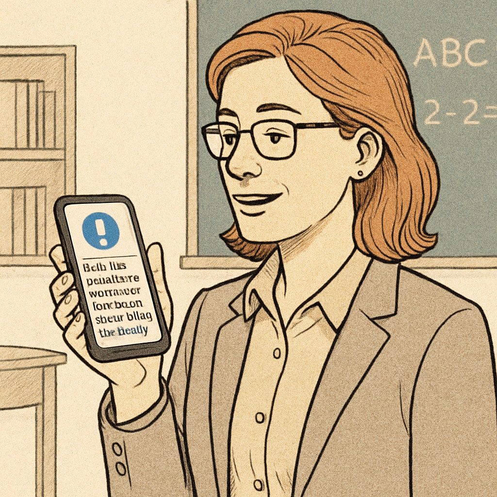 Teacher using a speech-to-text tool to communicate with parents.
