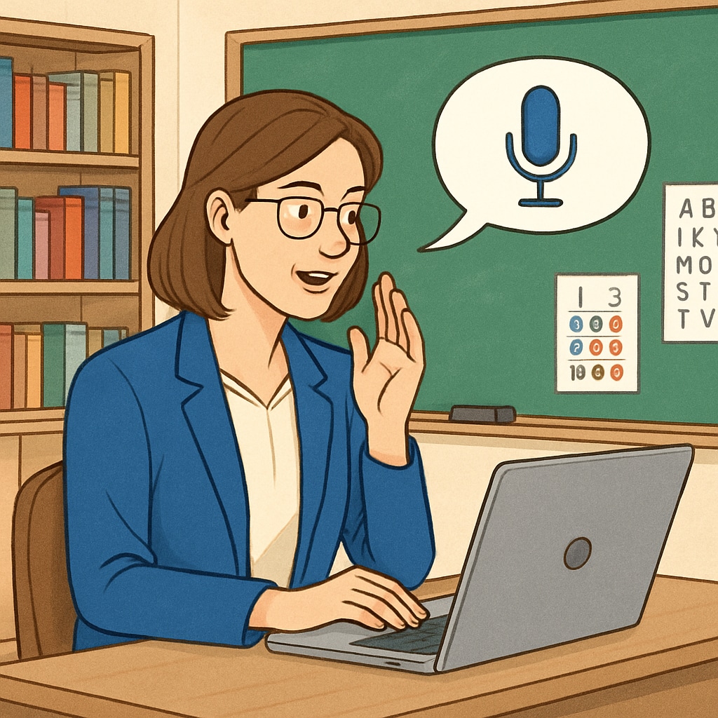 Speech recognition tool helping teachers manage workflows in a classroom.