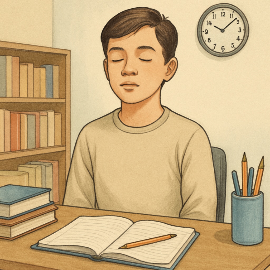 Deep breathing exercises to manage OAE exam anxiety.