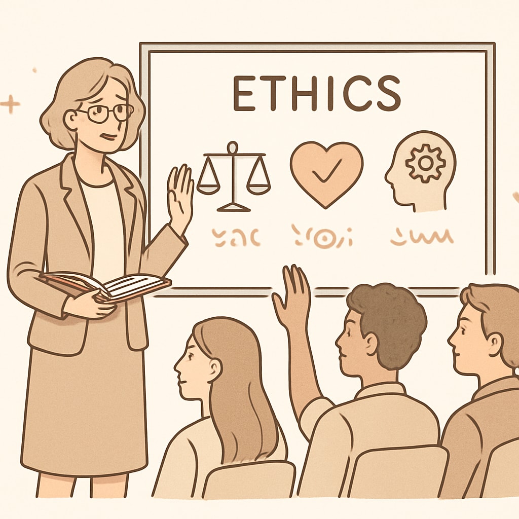 Classroom discussion about philosophy and ethics for K12 students.