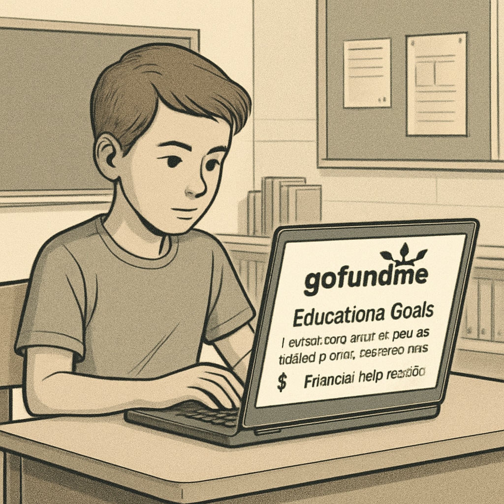 Student using GoFundMe to crowdfund for university tuition due to financial hardship.