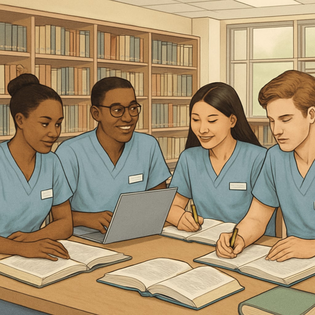 Nursing students preparing for transfer to a four-year university program.