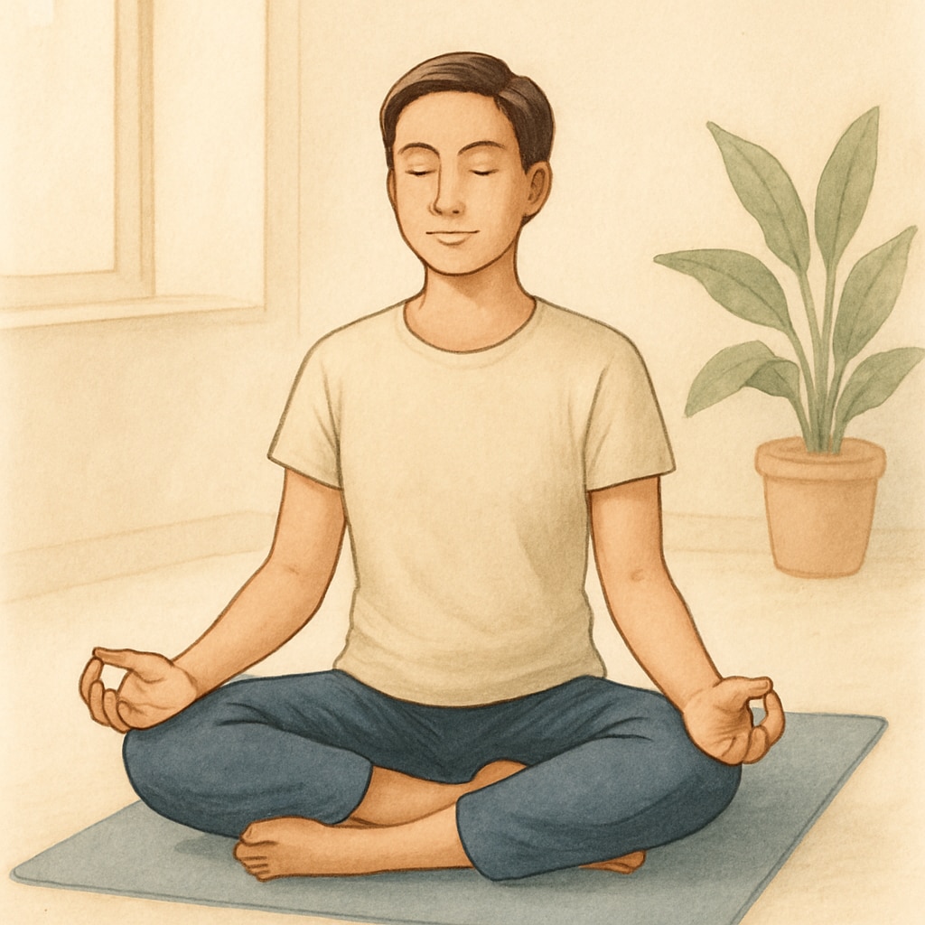 Managing exam anxiety with mindfulness techniques for OAE preparation.