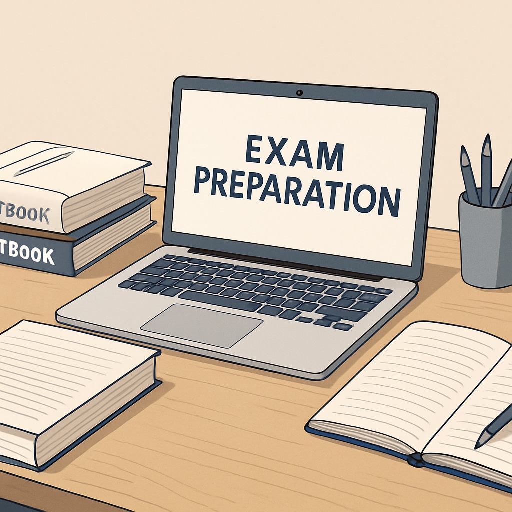 Study space for preparing for the OAE exam and managing test anxiety
