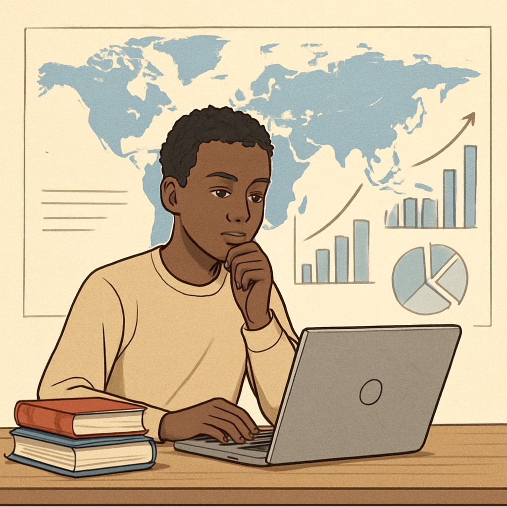 Mali finance student contemplating global study opportunities.