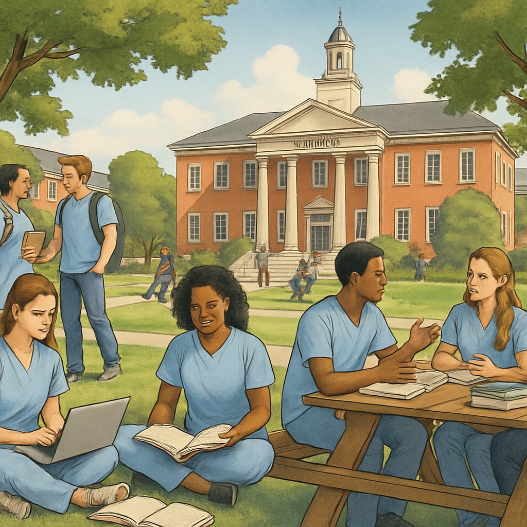 Nursing students actively participating in academics and campus events.