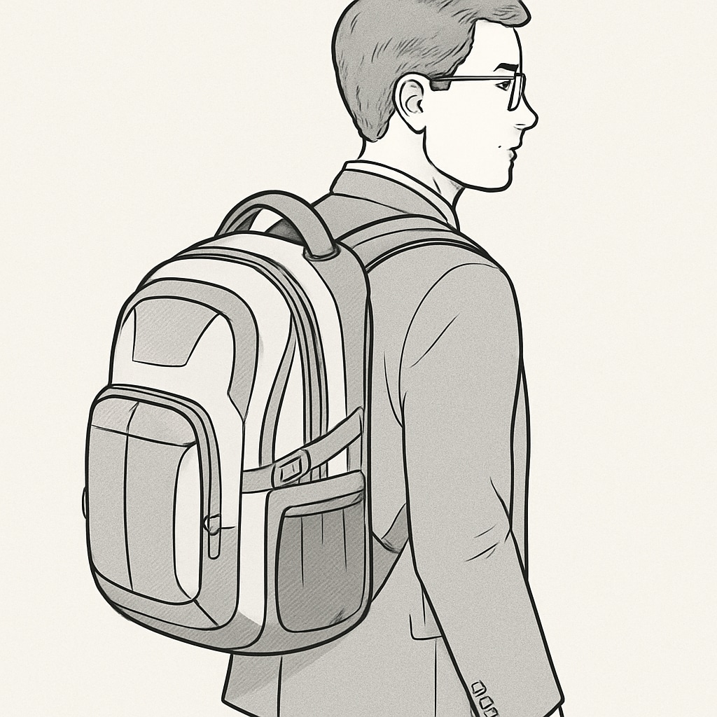 College student with a durable backpack for daily use
