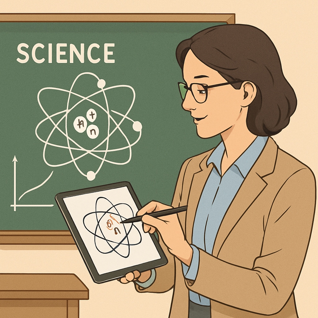Digital tool for creating experimental diagrams used by a teacher.