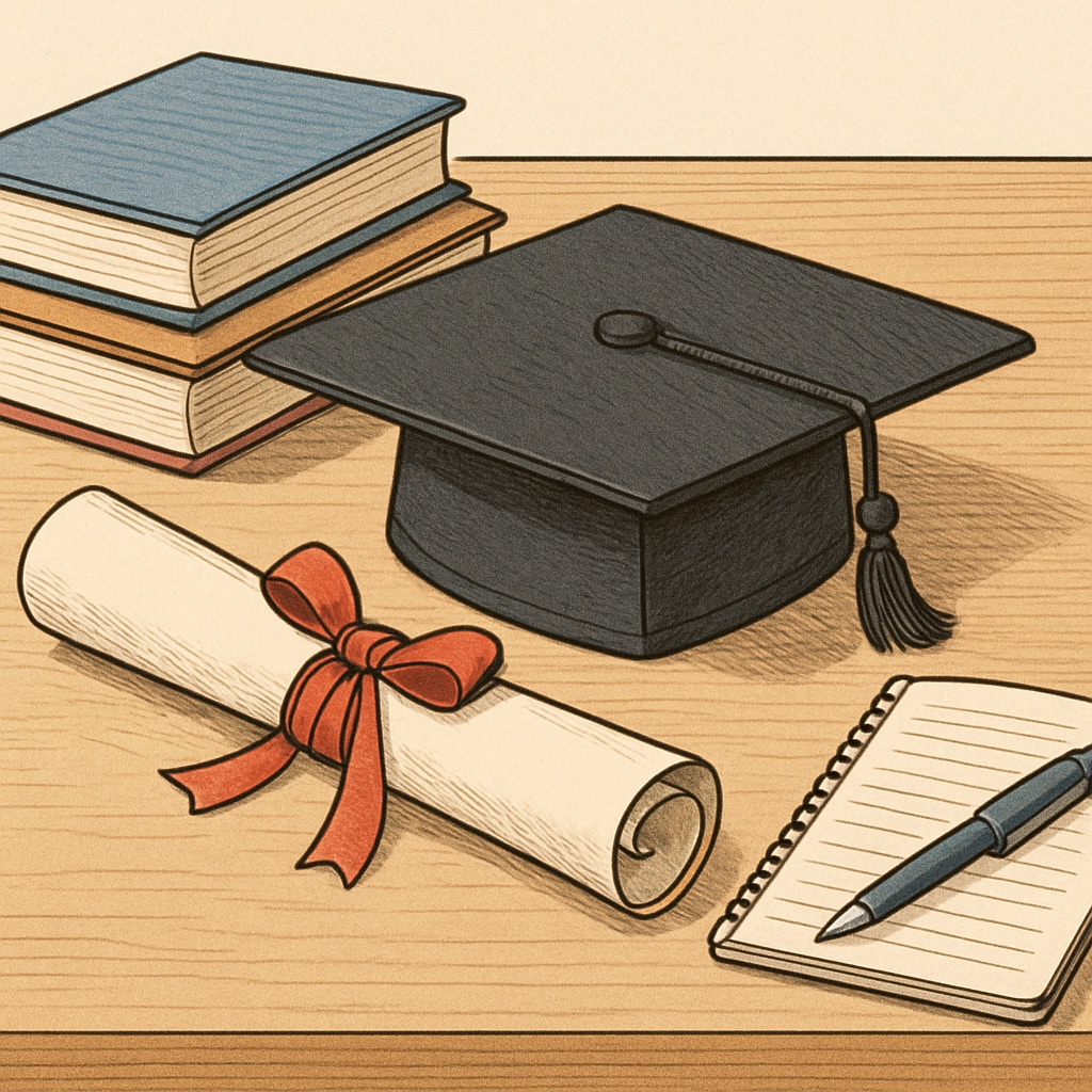 Symbol of graduation and educational achievements