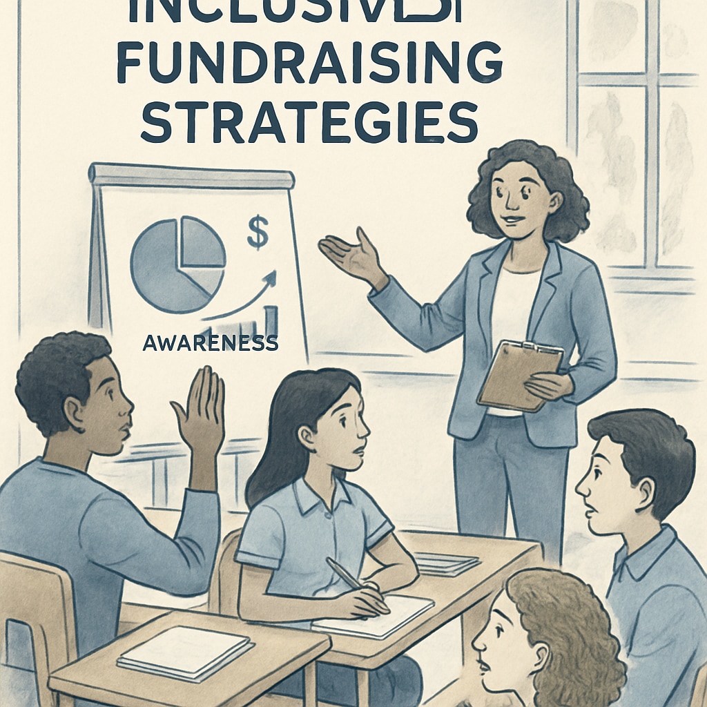 An inclusive school fundraiser seminar with diverse student participation.