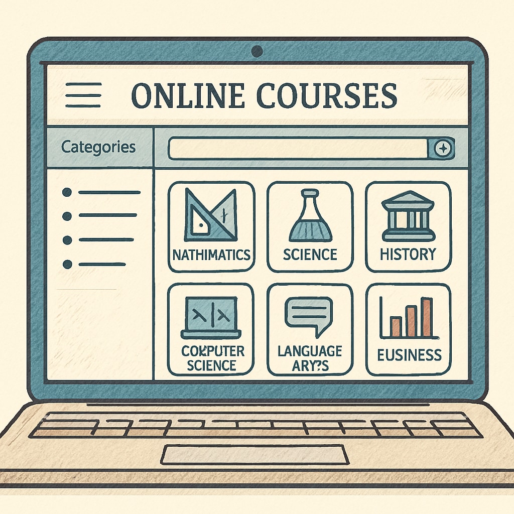 Online educational platform screen featuring external learning resources for high school students.