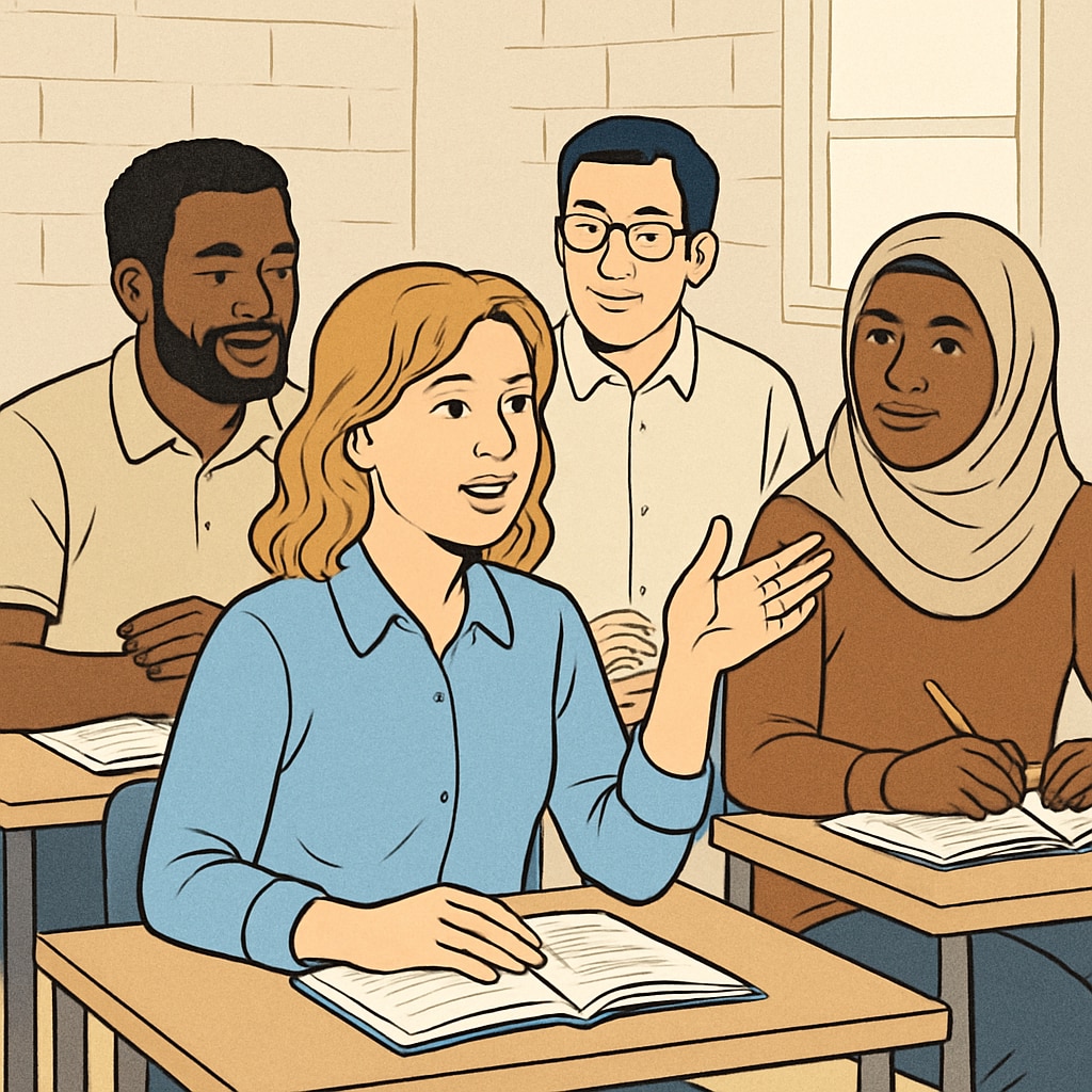 Adult education programs with diverse students, including GED holders, in a classroom setting.