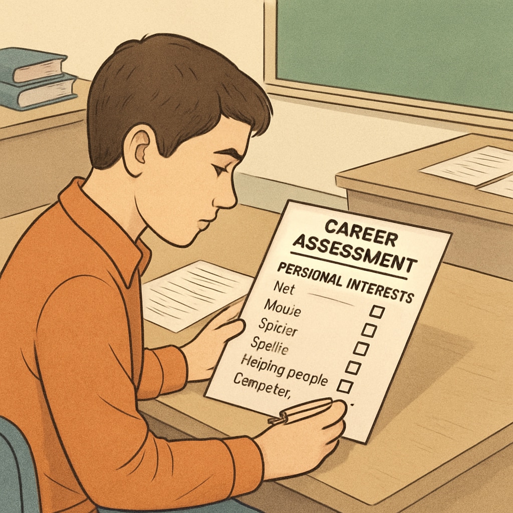 Student evaluating career interests and math-related strengths.