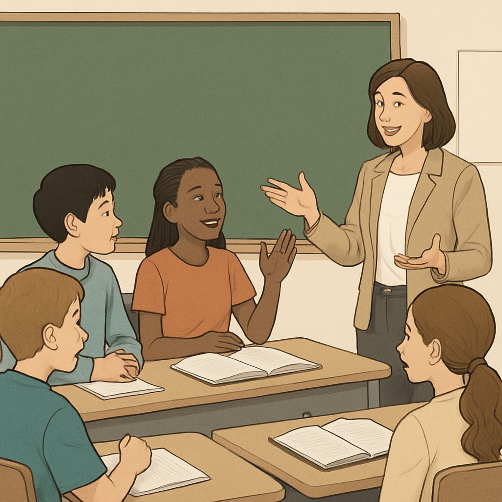 Classroom discussion highlighting emotional connections between teachers and students.