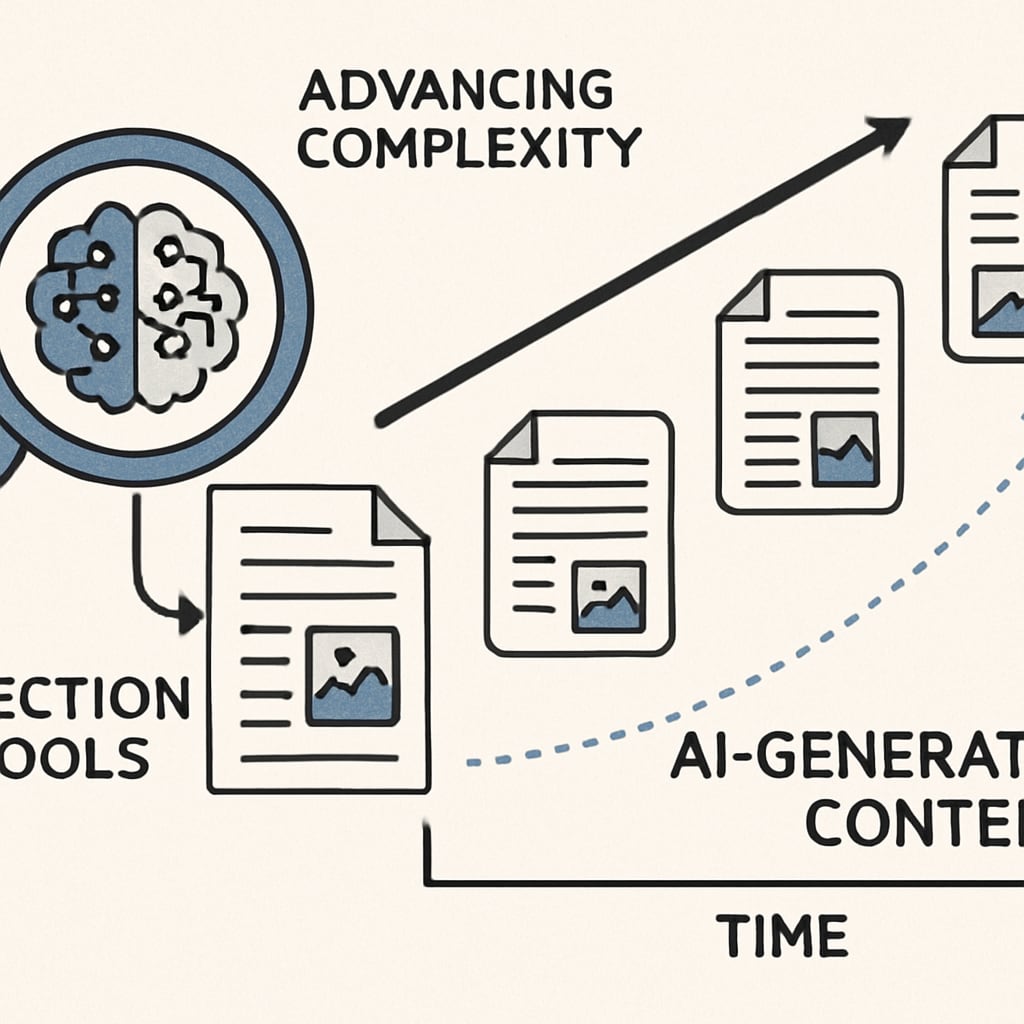 Comparison of AI detection tools and advanced AI-generated content.