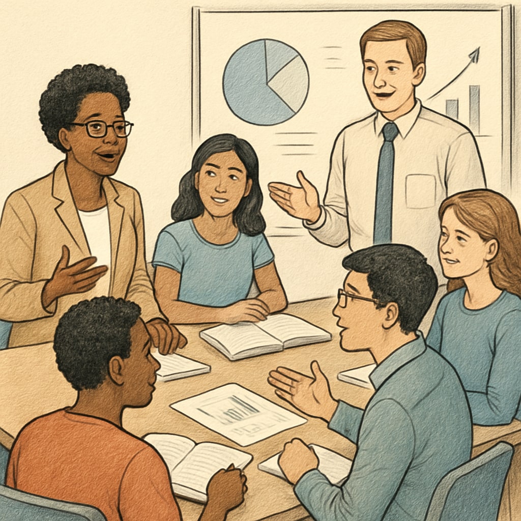 A discussion on educational methods highlighting diverse perspectives.