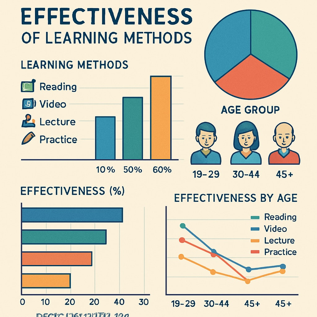 Graph displaying survey data on various K12 learning methods.