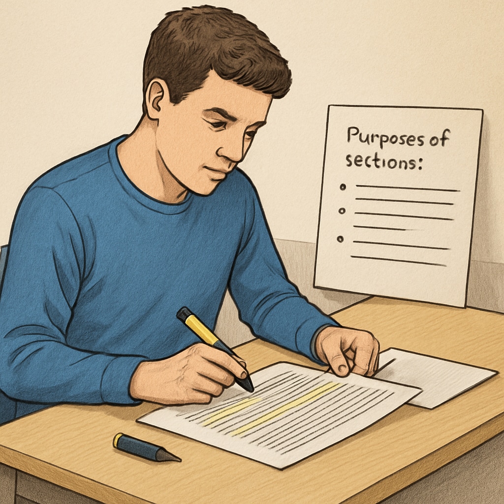 Student analyzing text in Functional Skills English reading exam