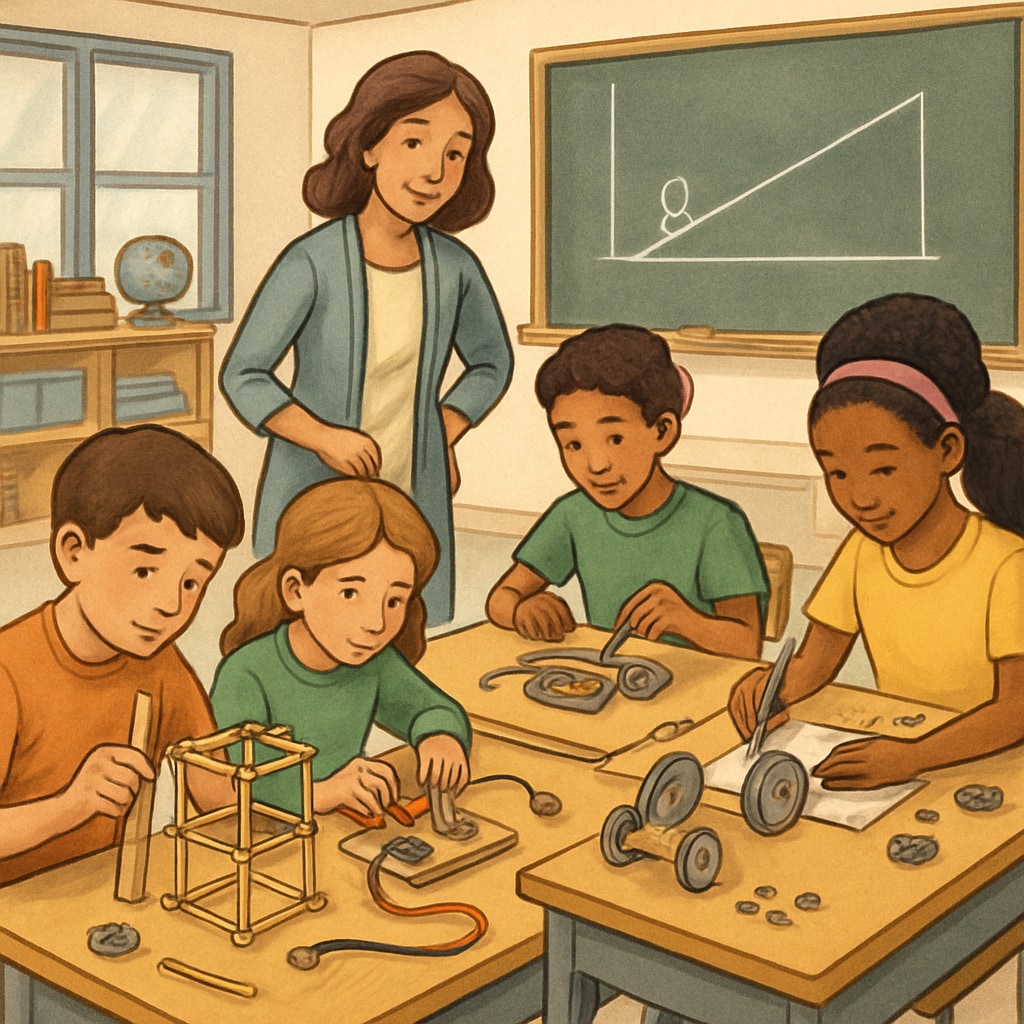Students engaged in hands-on STEM activities related to design engineering.