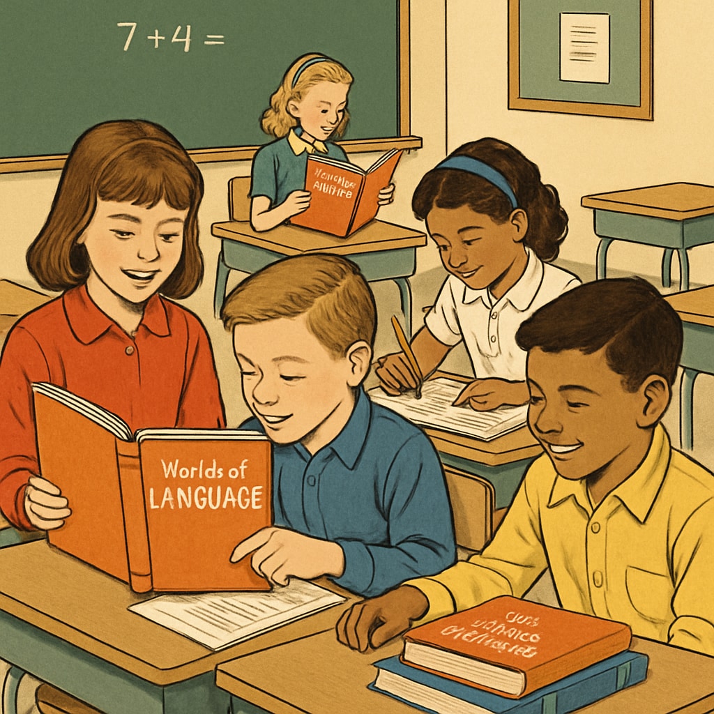 Elementary students using 