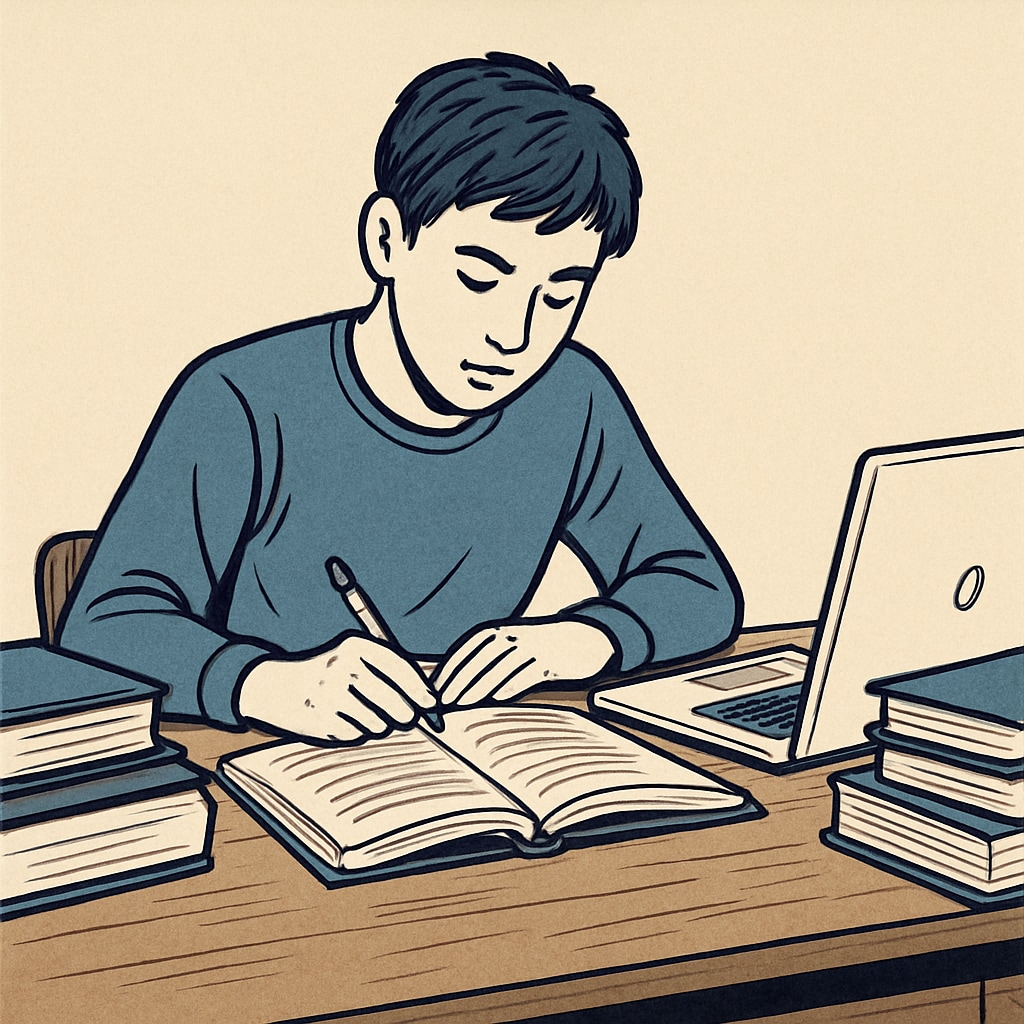 High school credits recovery study session.