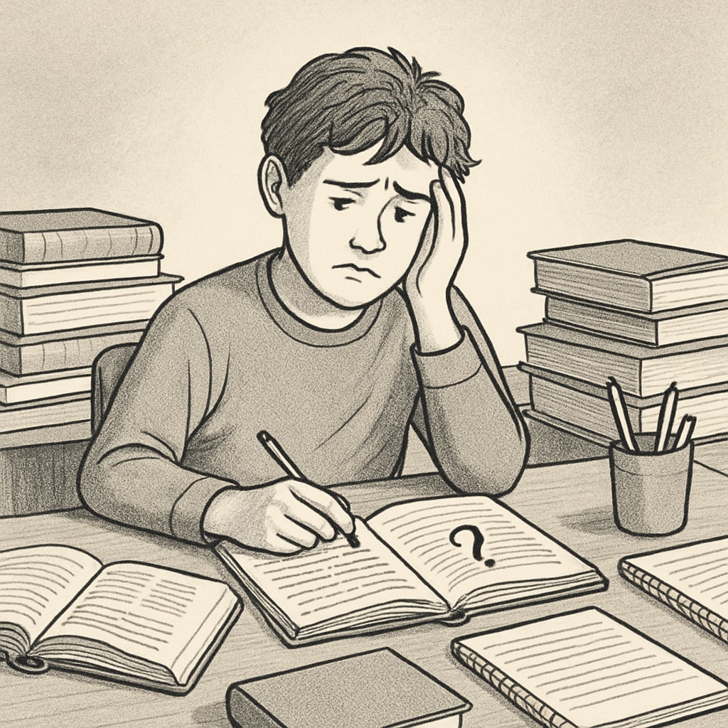A student struggling with learning disabilities while studying for future goals.