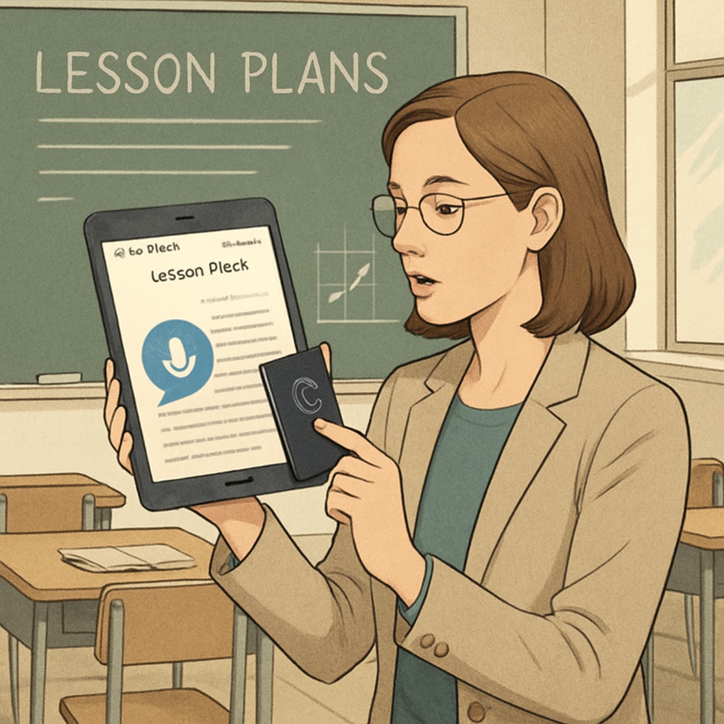 Teacher using WillowVoice for efficient speech-to-text transcription in a K12 setting.