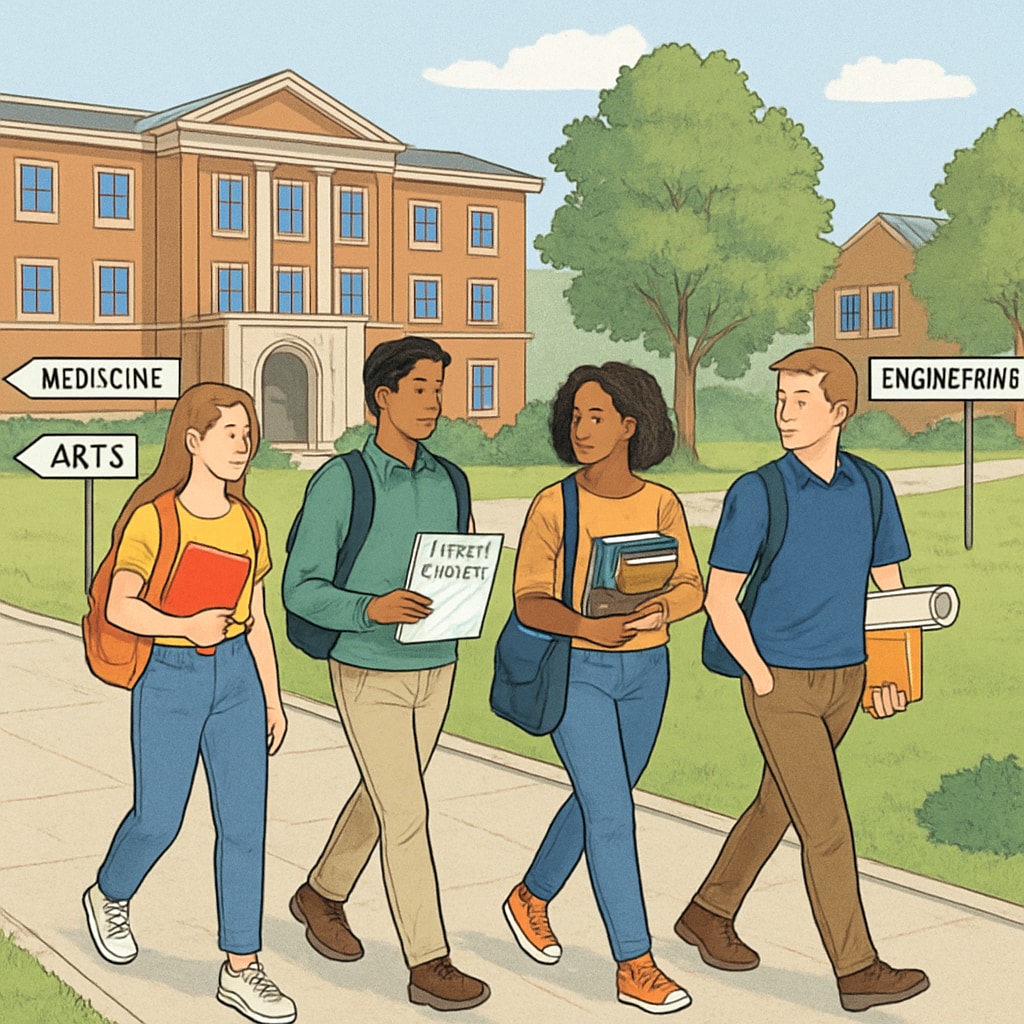Exploring alternative education paths like lower-ranked universities.
