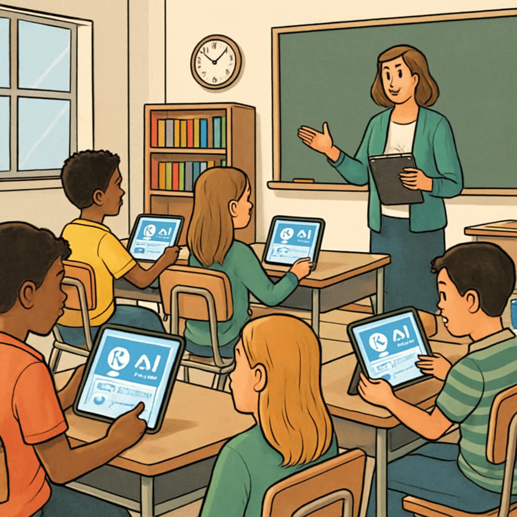 AI-powered personalized learning in a classroom setting