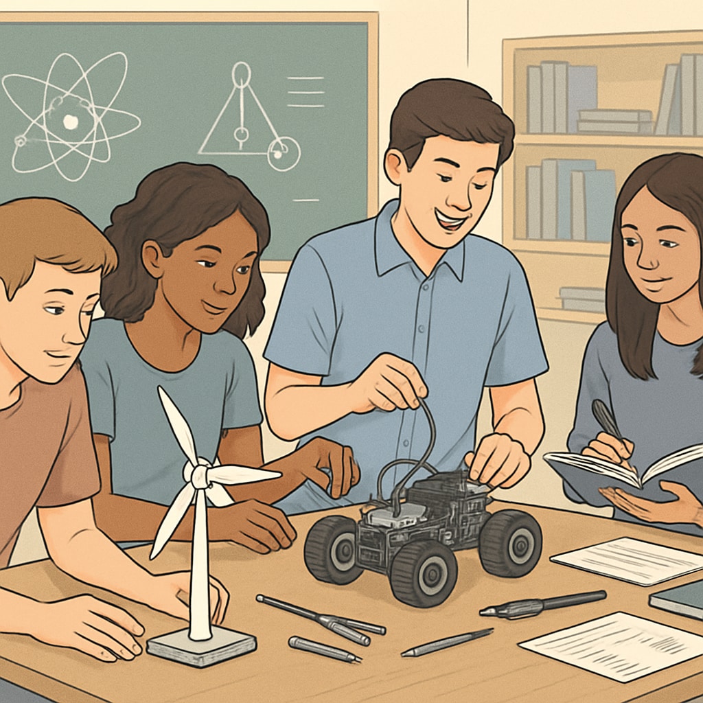 High school students at a STEM workshop preparing for college readiness