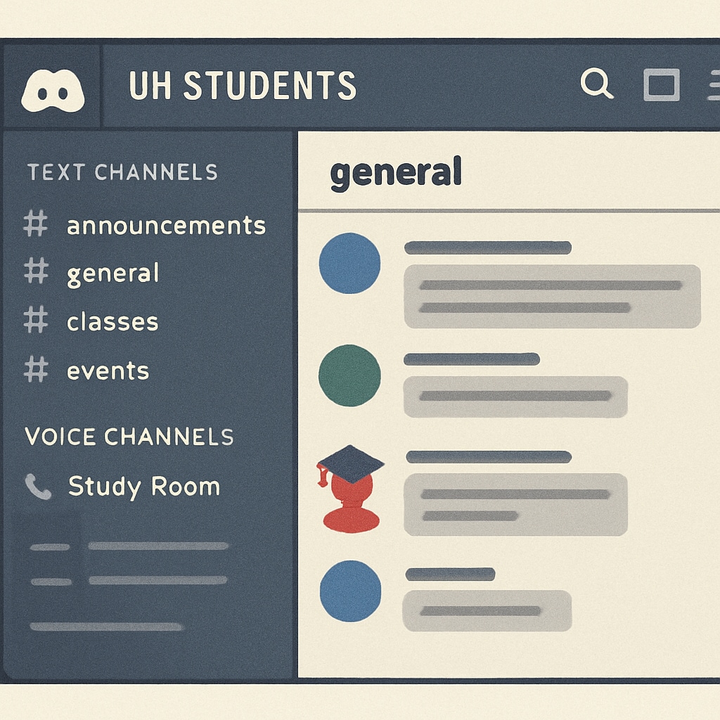 Discord server for University of Houston students discussing academic topics.